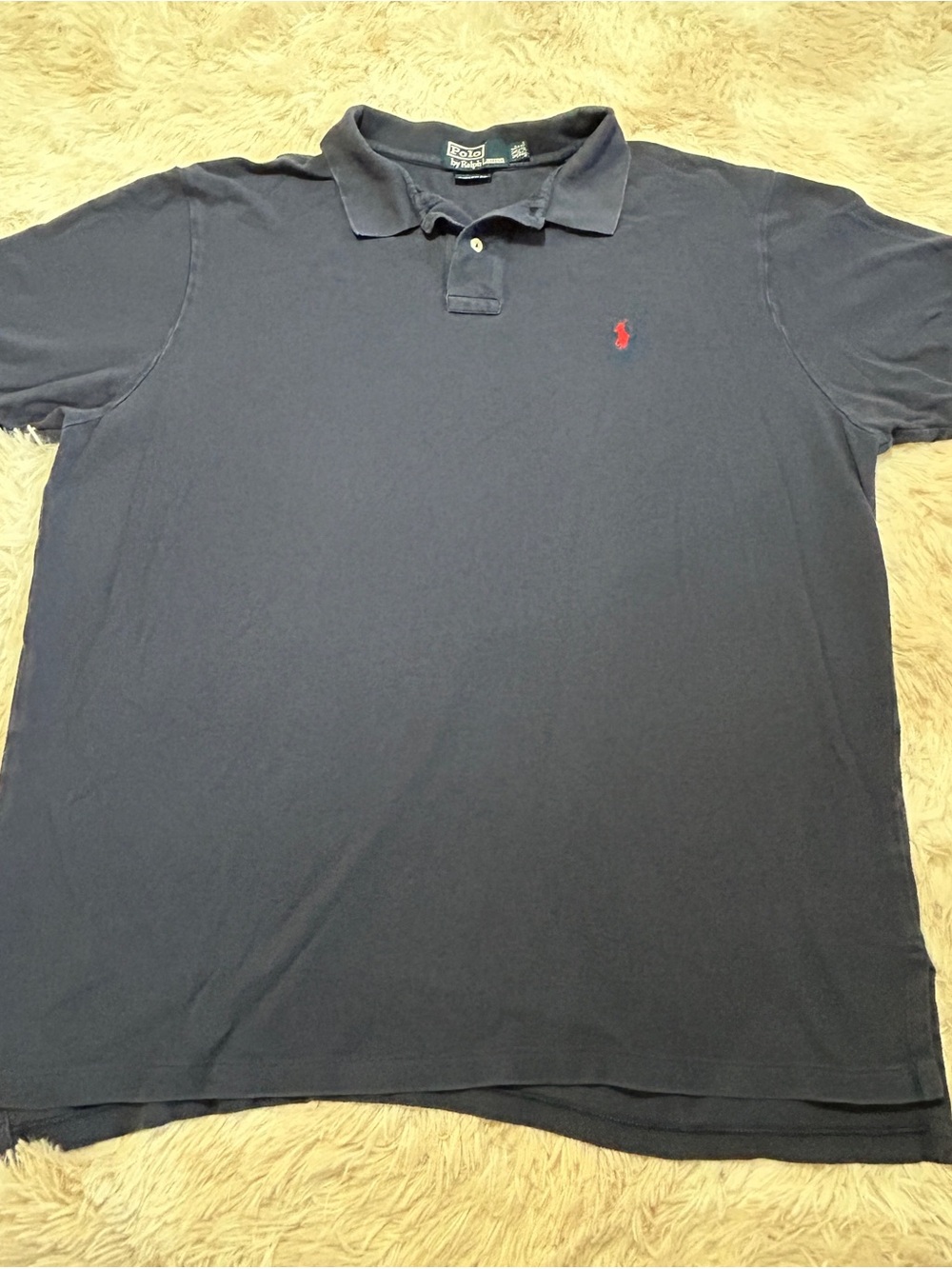 Ralph Lauren Navy Polo with Red Pony Logo